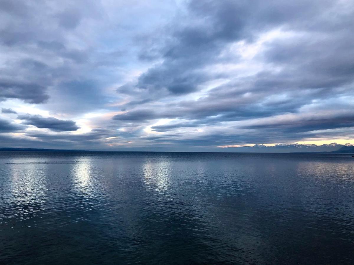 A Room With A View - Maisonnette Dans Bourg Medieval Au Bord Du Lac Leman Ивуар Экстерьер фото